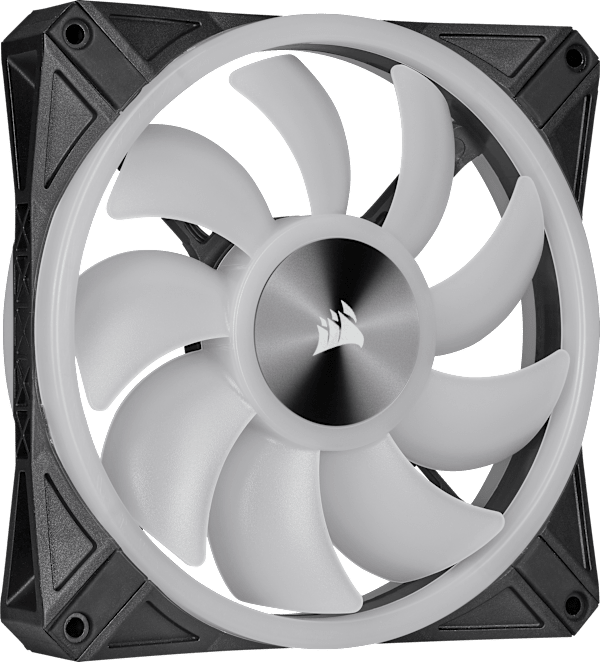 CORSAIR QL Series, QL140 RGB, 140mm RGB LED Fan, Dual Pack with Lighting Node CORE, Refurbished