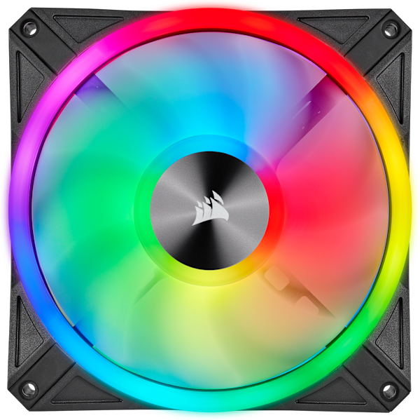 iCUE QL140 RGB 140mm PWM Dual Fan Kit with Lighting Node CORE