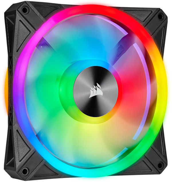iCUE QL140 RGB 140mm PWM Dual Fan Kit with Lighting Node CORE