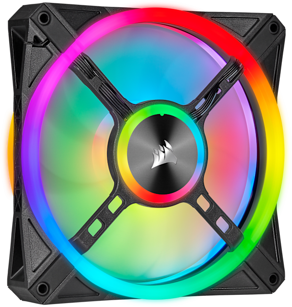 iCUE QL140 RGB 140mm PWM Dual Fan Kit with Lighting Node CORE