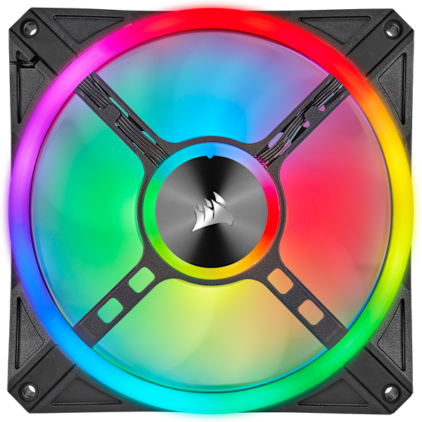 iCUE QL140 RGB 140mm PWM Dual Fan Kit with Lighting Node CORE