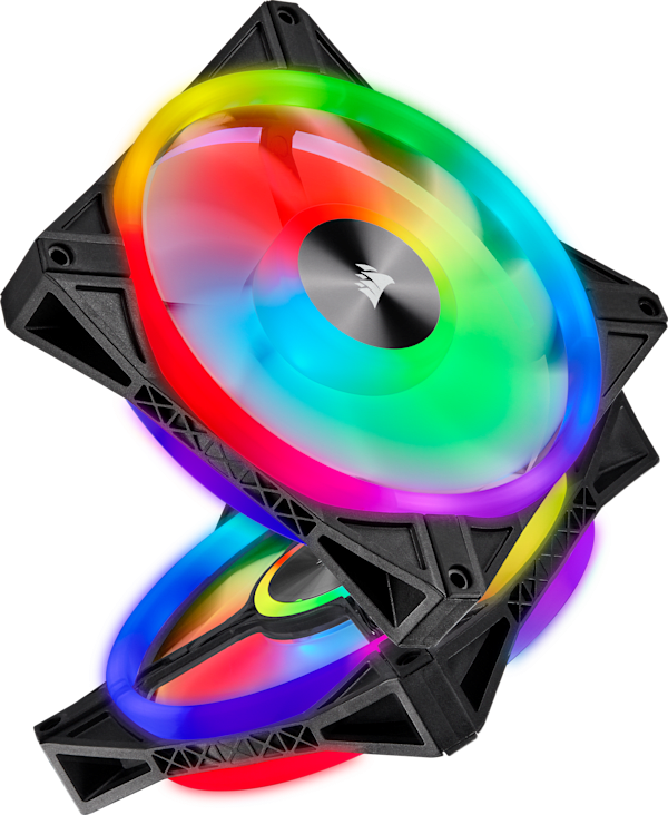 iCUE QL140 RGB 140mm PWM Dual Fan Kit with Lighting Node CORE