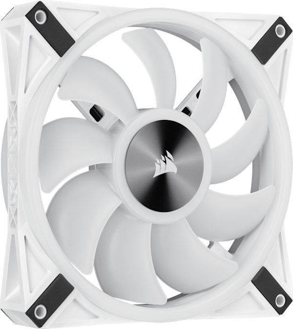 iCUE QL140 RGB 140mm PWM White Fan — Dual Fan Kit with Lighting Node CORE (Revival Series)