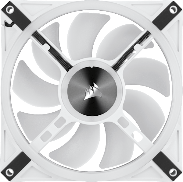 iCUE QL140 RGB 140mm PWM White Fan — Dual Fan Kit with Lighting Node CORE (Revival Series)