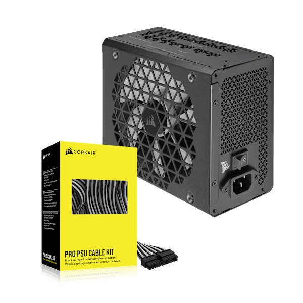 RM1200x Shift with Premium Sleeved Type-5 Pro Cables Kit - White/Black