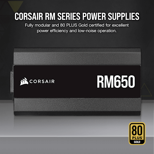 RM Series™ RM650 — 650 Watt 80 PLUS Gold Fully Modular ATX PSU (Refurbished)