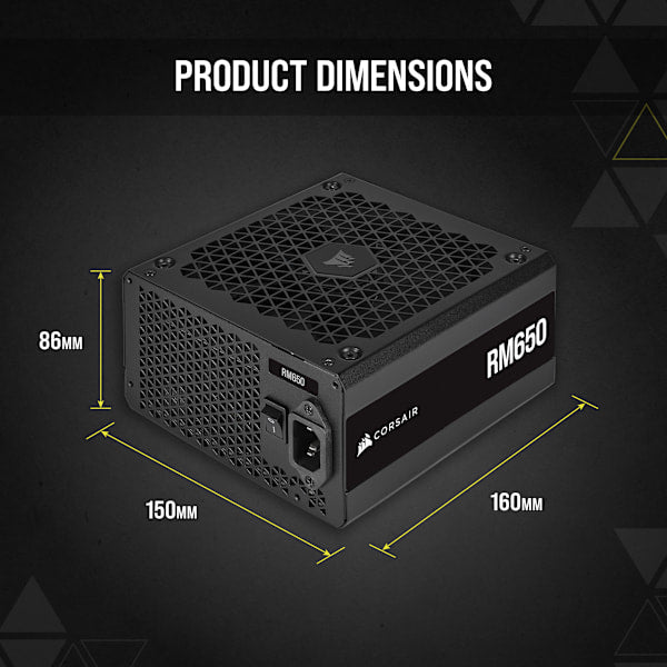 RM Series™ RM650 — 650 Watt 80 PLUS Gold Fully Modular ATX PSU (Refurbished)