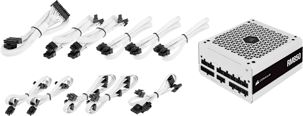 RM White Series™ RM850 — 850 Watt 80 PLUS Gold Fully Modular ATX PSU (Refurbished)