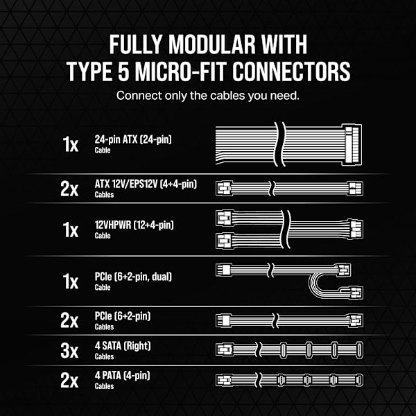 RM850x SHIFT 80 PLUS Gold Fully Modular ATX Power Supply (Revival Series)