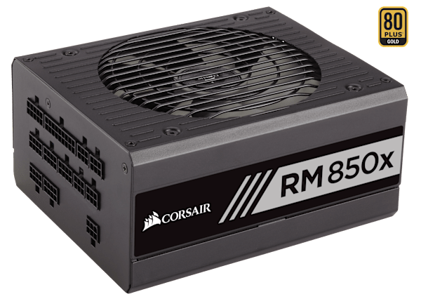 RMx Series™ RM850x — 850 Watt 80 PLUS® Gold Certified Fully Modular PSU (NA) (Refurbished)