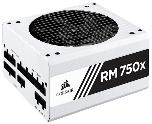 RMx White Series™ RM750x — 750 Watt 80 PLUS® Gold Certified Fully Modular PSU (EU) (Refurbished)