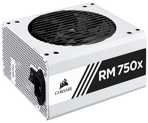 RMx White Series™ RM750x — 750 Watt 80 PLUS® Gold Certified Fully Modular PSU (EU) (Refurbished)
