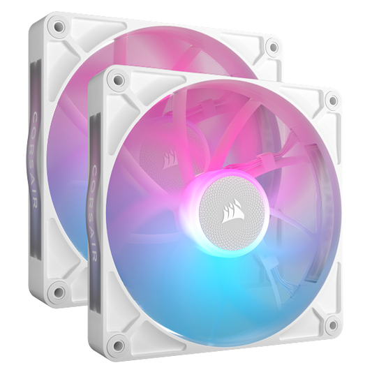 iCUE LINK RX140 RGB 140mm PWM Fan Twin Starter Kit - White (Revival Series)