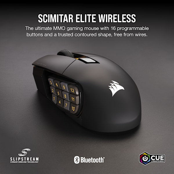 SCIMITAR ELITE WIRELESS MMO Gaming Mouse (Revival Series)