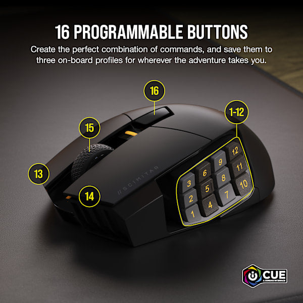 SCIMITAR ELITE WIRELESS MMO Gaming Mouse (Revival Series)
