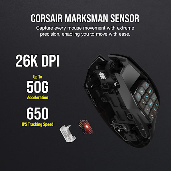 SCIMITAR ELITE WIRELESS MMO Gaming Mouse (Revival Series)