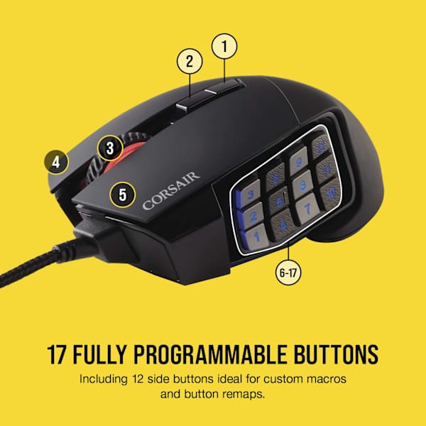SCIMITAR RGB ELITE Optical MOBA/MMO Gaming Mouse (Certified Refurbished)