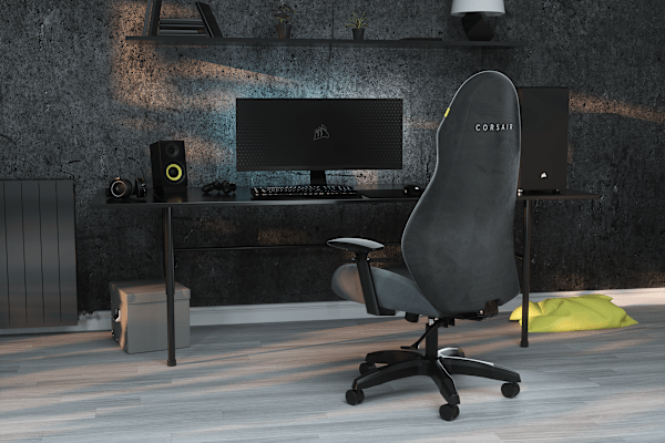 TC60 FABRIC Gaming Chair — Black