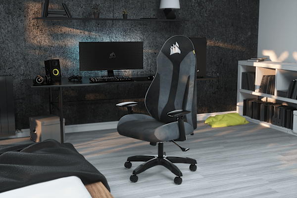 TC60 FABRIC Gaming Chair — White