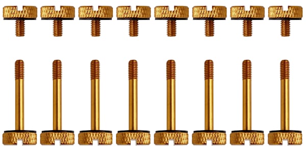 Crystal Series 570X Gold Anodized Aluminum Thumbscrews