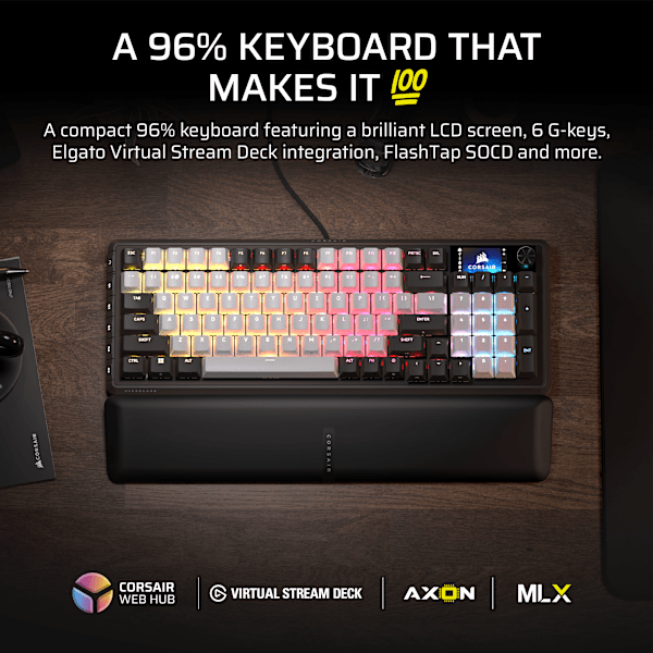 VANGUARD 96 Mechanical Gaming Keyboard, CORSAIR MLX Quantum (Revival Series)