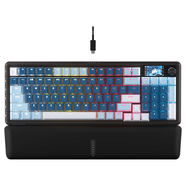 VANGUARD 96 Mechanical Gaming Keyboard with Pacific Blue and Matcha Green Keycaps