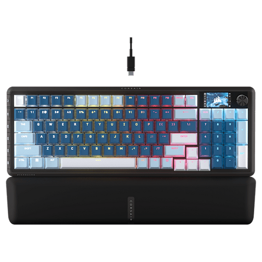 VANGUARD 96 Mechanical Gaming Keyboard with Pacific Blue and Matcha Green Keycaps