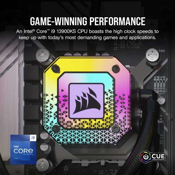 VENGEANCE i8100 Gaming PC: Intel Core i9-13900KS, NVIDIA RTX 4090, 64GB DDR5 5600 MTs Memory, 4TB (2x 2TB M.2) NVMe SSD (Certified Refurbished)
