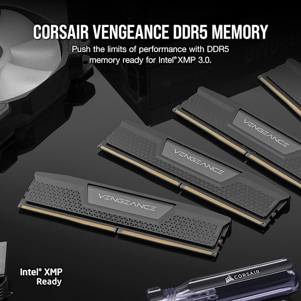 VENGEANCE® 32GB (2x16GB) DDR5 DRAM Up To 6000MT/s CL36 Memory Kit — Black