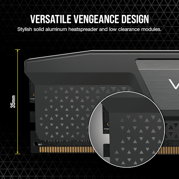 VENGEANCE® 32GB (2 x 16GB) DDR5 DRAM Up To 6000MT/s CL38 Intel XMP Memory Kit - BLACK