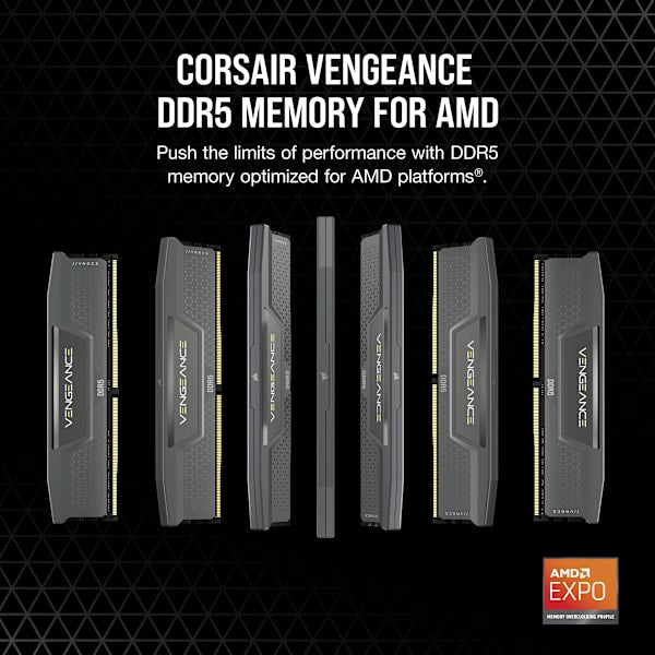 VENGEANCE 32GB (2x16GB) DDR5 DRAM Up To 5600MT/S CL40 Memory Kit — GREY