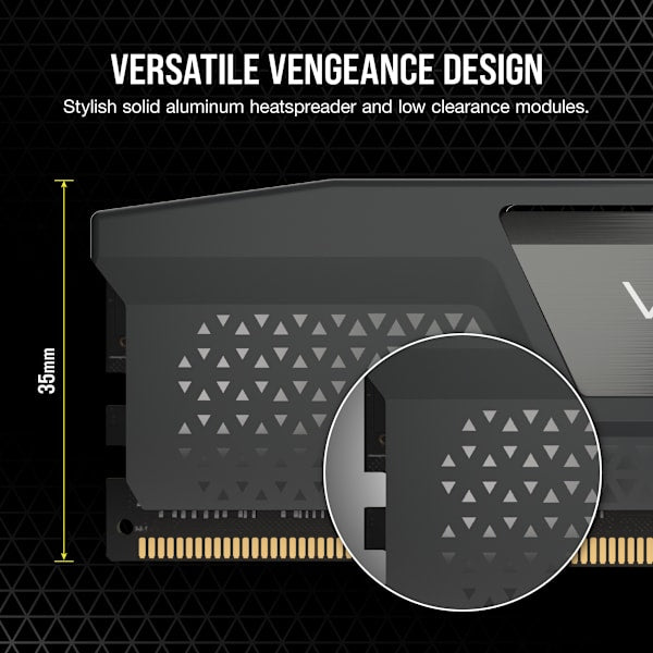 VENGEANCE® 16GB (2x8GB) DDR5 DRAM Up To 6000MT/s CL36 AMD EXPO & Intel XMP