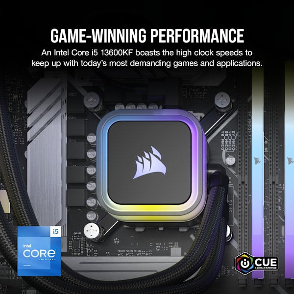 VENGEANCE i7400 Gaming PC, i5-13600KF, RTX 4060, 1TB M.2, 32GB DDR5-5600 (Certified Refurbished)