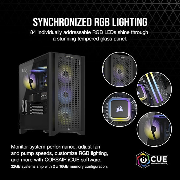 VENGEANCE i7400 Gaming PC, i5-13600KF, RTX 4060, 1TB M.2, 32GB DDR5-5600 (Certified Refurbished)