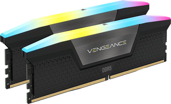 VENGEANCE® RGB 32GB (2 x 16GB) DDR5 DRAM Up To 6000MT/s CL38 Intel XMP Memory Kit - BLACK