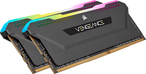 VENGEANCE RGB PRO SL 32GB (2x16GB) DDR4 DRAM Up To 3200MHz C16 Memory Kit – Black