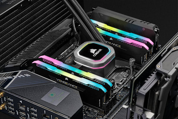 VENGEANCE RGB PRO SL 32GB (2x16GB) DDR4 DRAM Up To 3200MHz C16 Memory Kit – Black