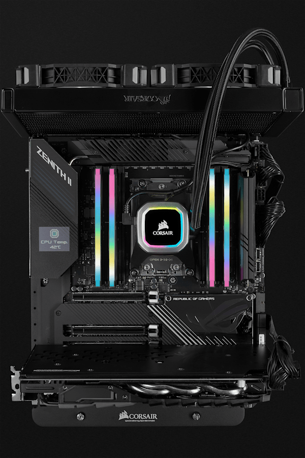 VENGEANCE RGB PRO SL 32GB (2x16GB) DDR4 DRAM Up To 3200MHz C16 Memory Kit – Black