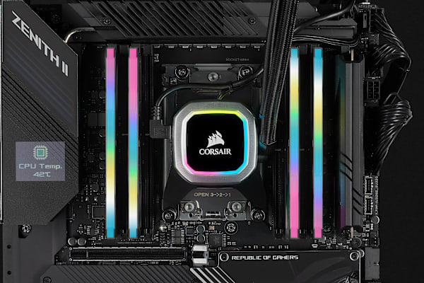 VENGEANCE RGB PRO SL 32GB (2x16GB) DDR4 DRAM Up To 3200MHz C16 Memory Kit – Black