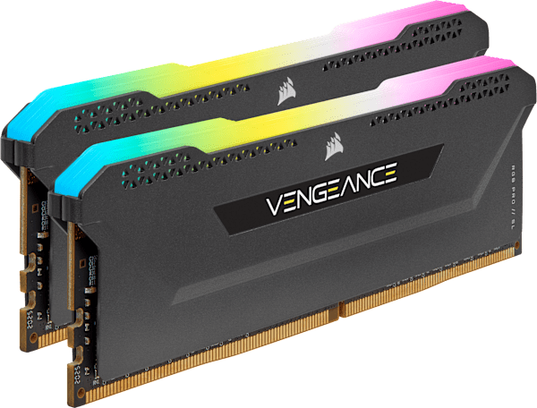VENGEANCE RGB PRO SL 32GB (2x16GB) DDR4 DRAM Up To 3200MHz C16 Memory Kit – Black