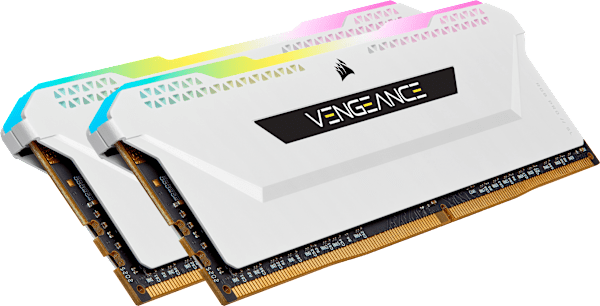 VENGEANCE RGB PRO SL 16GB (2x8GB) DDR4 DRAM Up To 3600MHz C18 Memory Kit – White