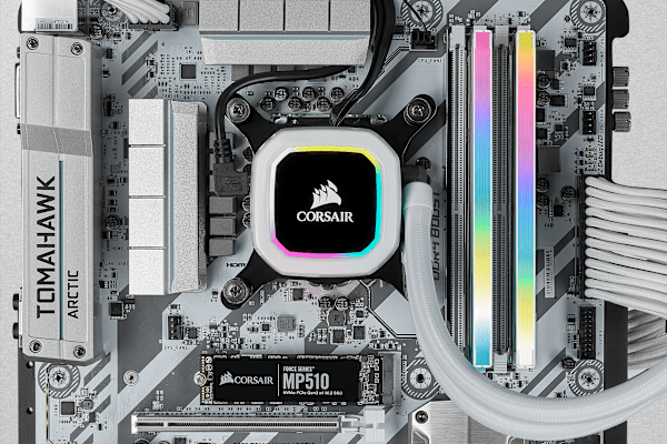 VENGEANCE RGB PRO SL 16GB (2x8GB) DDR4 DRAM Up To 3600MHz C18 Memory Kit – White