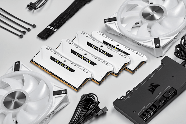 VENGEANCE RGB PRO SL 16GB (2x8GB) DDR4 DRAM Up To 3600MHz C18 Memory Kit – White