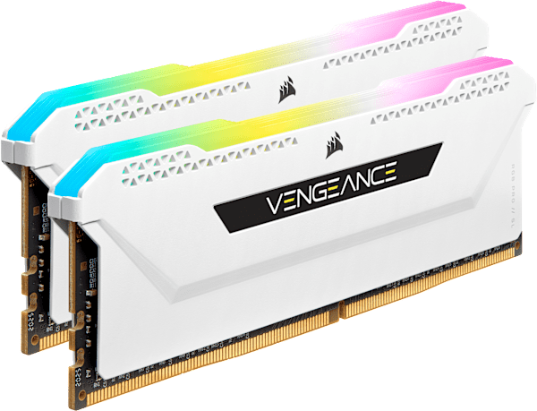VENGEANCE RGB PRO SL 16GB (2x8GB) DDR4 DRAM Up To 3600MHz C18 Memory Kit – White