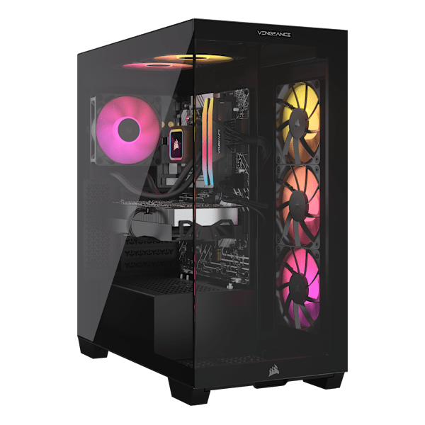 VENGEANCE a7500 Gaming PC: AMD Ryzen 5 9600X, GeForce RTX 4070, 32GB DDR5, 1TB M.2 SSD, Win11 Home (Certified Refurbished)