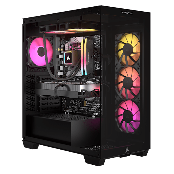 VENGEANCE a7500 Gaming PC: AMD Ryzen 7 9800X3D, GeForce RTX 5080, 32GB DDR5, 2TB SSD, Win11 Home