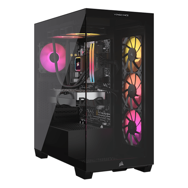 VENGEANCE a7500 Gaming PC: AMD Ryzen 7 9800X3D, GeForce RTX 5090, 64GB DDR5, 4TB (2TB/2TB) M.2 SSD, Win11 Home