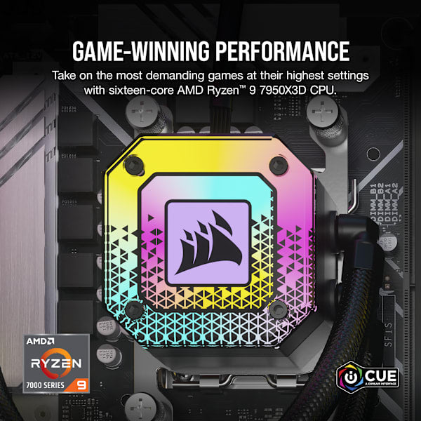 VENGEANCE a8100 Gaming PC, Ryzen 9 7950X3D, RTX 4090, 4TB (2x 2TB M.2), 64GB DDR5-5600 (Certified Refurbished)