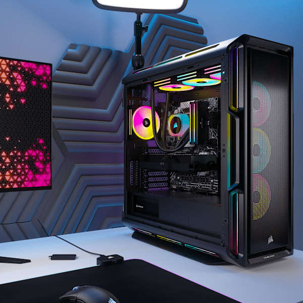 VENGEANCE a8200 Gaming PC: AMD Ryzen 7 9800X3D, GeForce RTX 5090, 64GB DDR5, 6TB (2TB/4TB) M.2 SSD, Win11 Pro (Refurbished)