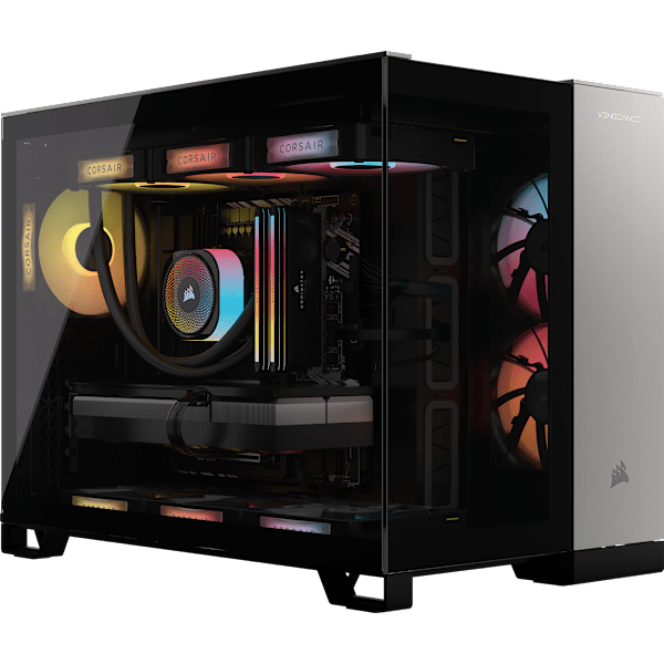 VENGEANCE i5200 Gaming PC with iCUE LINK - Black/Satin Gray: Intel Core Ultra 9 285K, GeForce RTX 4090, 64GB DDR5, 4TB M.2 SSD, Win11 Pro (Refurbished)